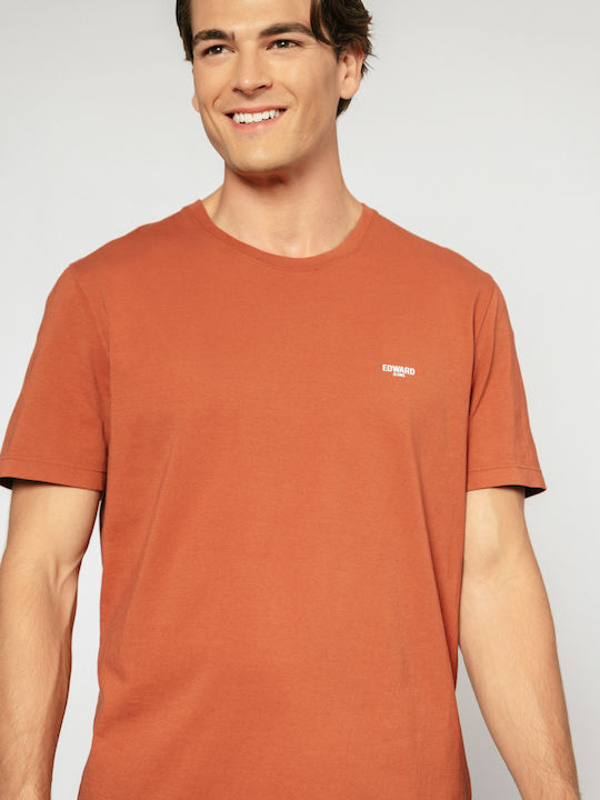 Edward Jeans Men's Short Sleeve Blouse Orange