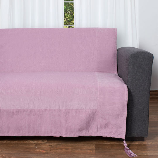 Silk Fashion 281 Ριχτάρι Πολυθρόνας Chenille 180x180εκ. Λιλά