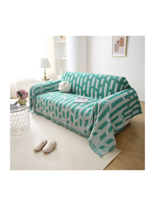 Beauty Home Σετ Ριχτάρια 2τμχ Γούνινο Πράσινο 8613ΣΕΤ2