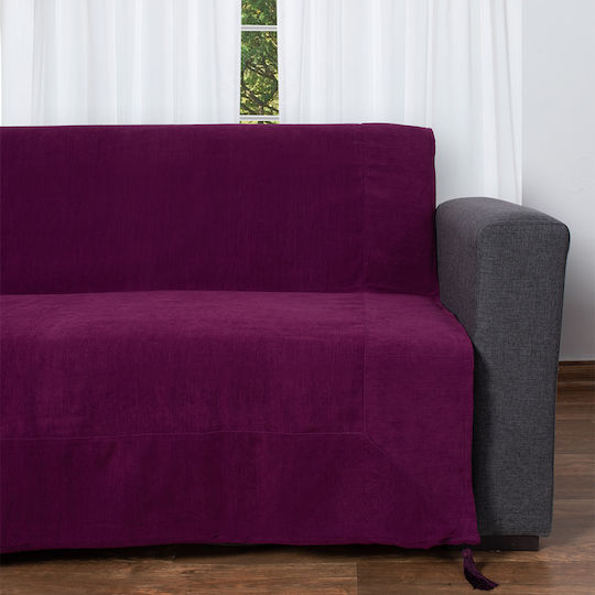Silk Fashion 1307 Ριχτάρι Πολυθρόνας Chenille 180x180εκ. Βιολέτι 6978000005118