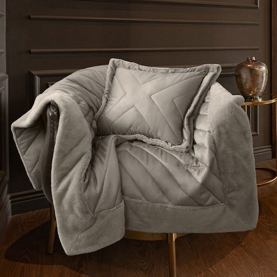 Guy Laroche Utopia Фотьойл Throw 2 Страни Космат 120x170см Taupe