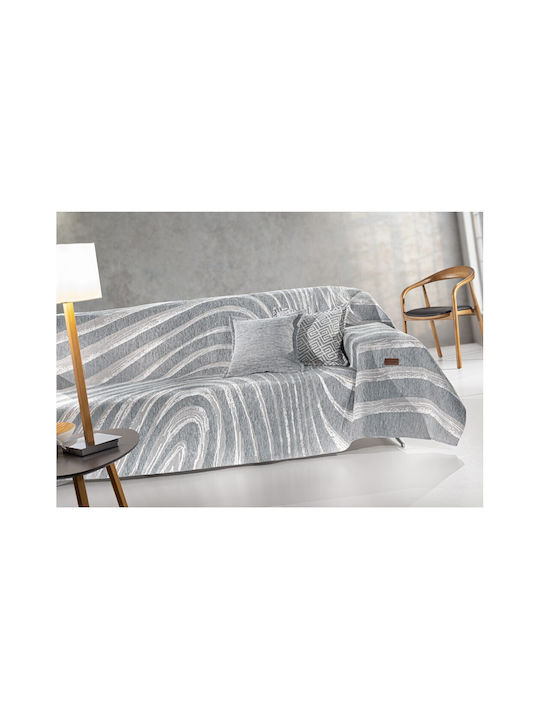 Guy Laroche Dreisitzer-Sofa Wurf Degas 180x300cm Silver