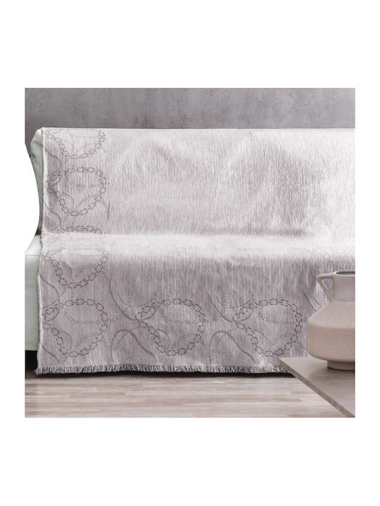 Makis Tselios Home Cadena Pături Canapea Pentru Canapea 2 Locuri Șenilă 180x250 cm Gri