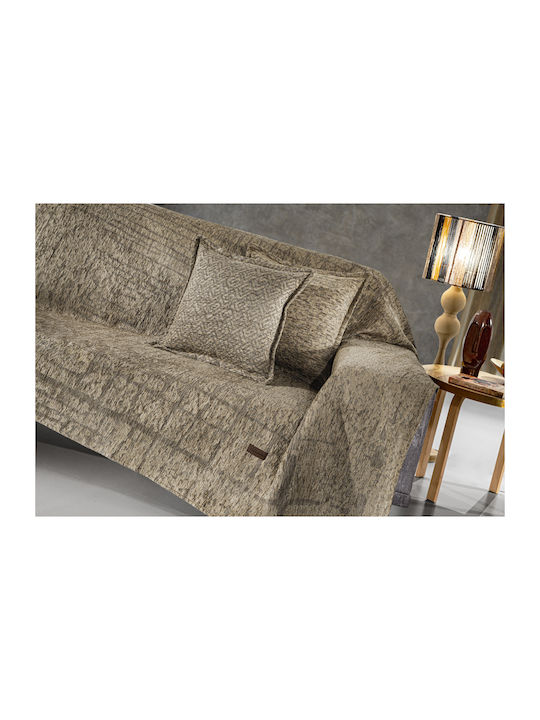 Guy Laroche Sofa Throws 2 Seater Monte 180x250cm Natural