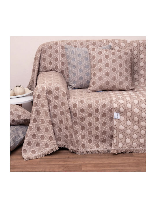 Anna Riska 1450 Ριχτάρι Πολυθρόνας Δύο 'Οψεων Chenille 180x150εκ. Linen 431718