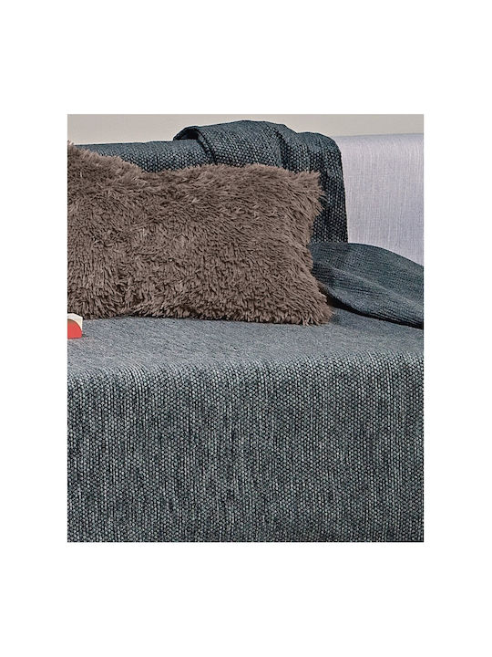 Kentia Kanon Ριχτάρι Πολυθρόνας Chenille 170x180εκ. 24 Dark Grey 000073499