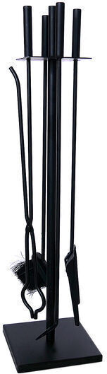 Strend Pro Fireplace Tool Set with Stand Holder Black