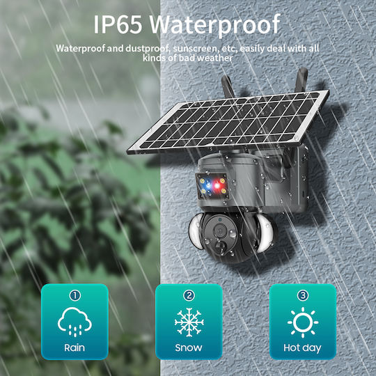 JK14-S528-3MP-WiFi IP Surveillance Camera Wi-Fi Full HD+ 5MP Waterproof Battery Powered with Lens 3.6mm
