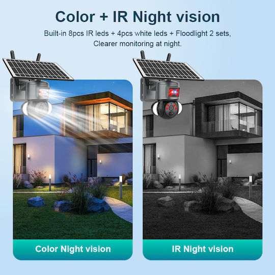 JK14-S528-3MP-WiFi IP Surveillance Camera Wi-Fi Full HD+ 5MP Waterproof Battery Powered with Lens 3.6mm
