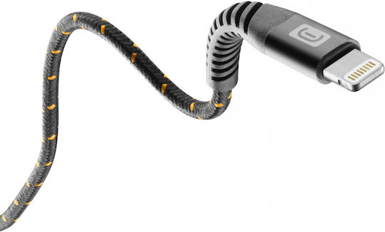 Cellular Line Tetraforce Плетена USB-C към Lightning кабел Черен 1.2м (TETRACABC2LMFI1MK)