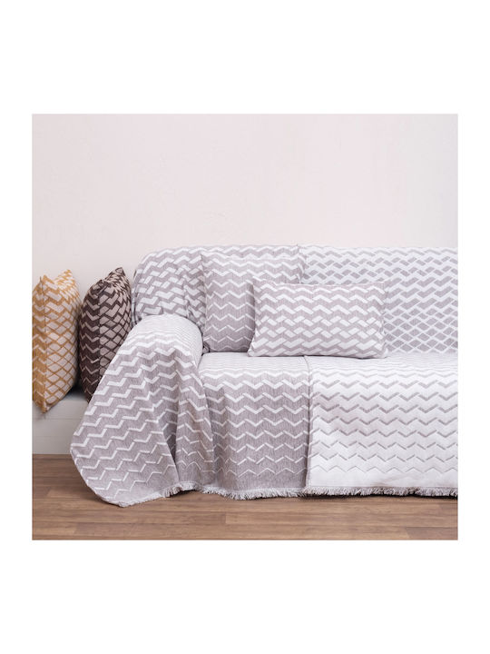 Anna Riska Three-Seater Sofa Throw 2 Sides 1447 180x280cm Grey