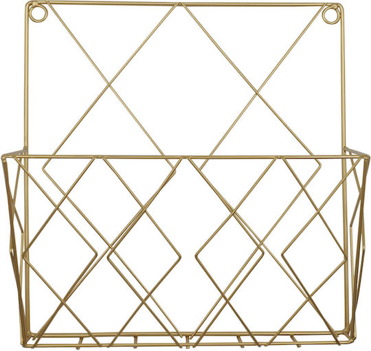 Gold Wall Shelf 25x7x26cm