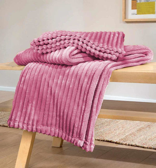 Linea Home Κοτλέ Πολυθρόνας Π200xΜ220cm Dusty Pink Linea Home Κοτλέ Πολυθρόνας Π200xΜ220cm Dusty Pink