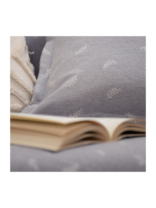Nef-Nef Homeware Amaranta Ριχτάρι Πολυθρόνας Ζακάρ 170x180εκ. Grey