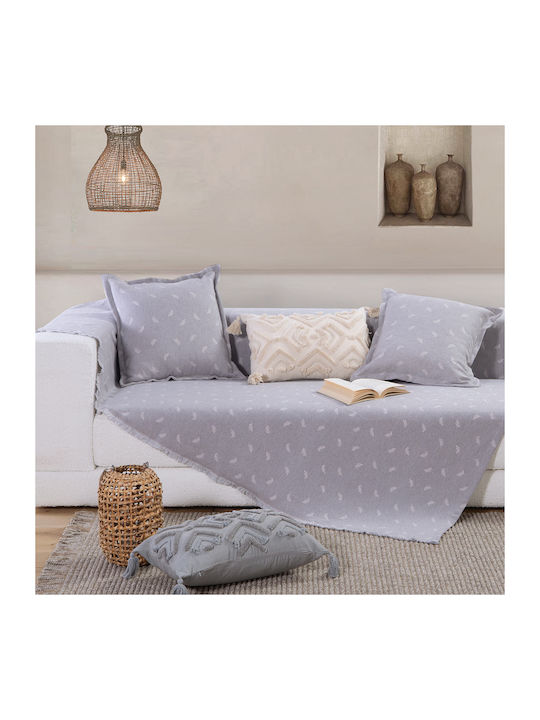 Nef-Nef Homeware Amaranta Ριχτάρι Πολυθρόνας Ζακάρ 170x180εκ. Grey