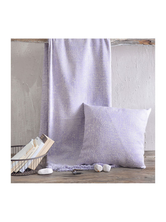 Rythmos Canda Zweisitzer-Sofa Überwurf Zwei Seiten Jacquard 180x240cm Flieder