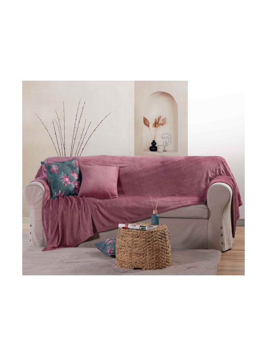 Nef-Nef Homeware Sofa Cushion Dakari Fleece Mauve 45x45cm.