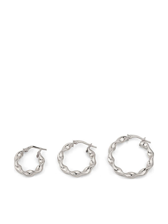 George Art Jewels Σκουλαρίκια Κρίκοι από Ασήμι