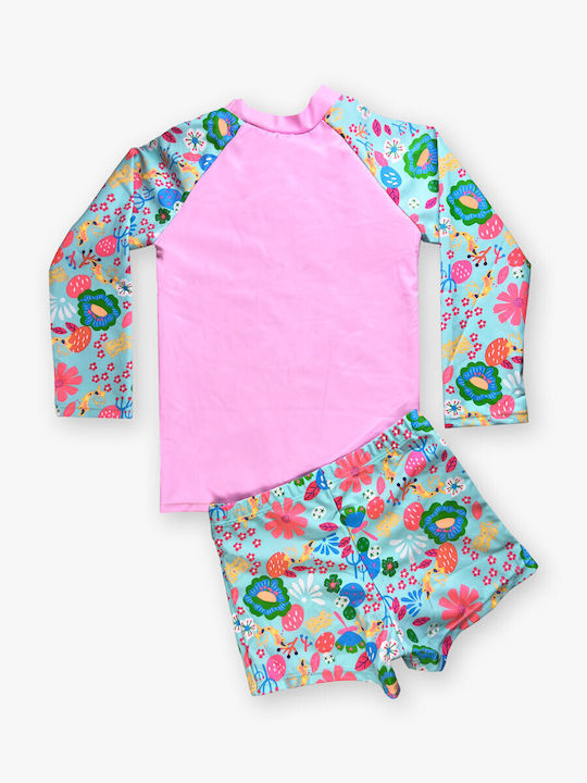 Flower Girl Kinder Badeanzug Bademoden-Set Sonnenschutz (UV) Pink