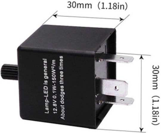 Car Relay Flasher LED 12 Volt Adjustable Negative Connection 0.02a-20a Cf14kt 1 Piece
