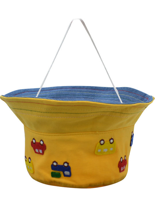 Brims and Trims Παιδικό Καπέλο Bucket Υφασμάτινο Κίτρινο