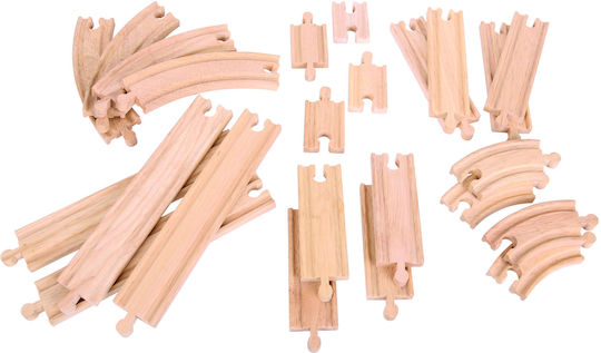 Big Jigs Железопътни Релси от Дърво за 3+ години+ Години