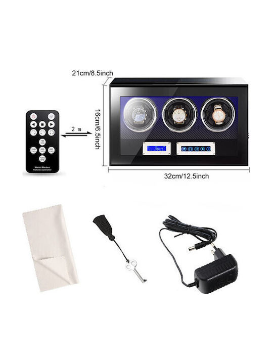 Cutie Intors Ceasuri Automatice Iuni Luxury Watch Winder 3 Carbon Translation Iuni Automatic Watch Winder Box Luxury Watch Winder 3 Carbon