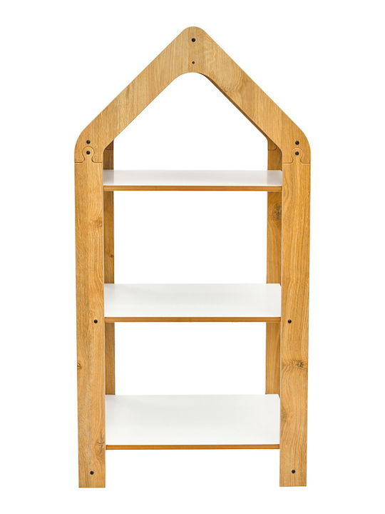 Kids' Shelving Unit White 50x30x100εκ.