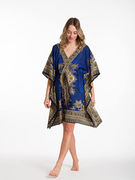 Rima Beachwear Γυναικείο Καφτάνι Παραλίας Μπλε