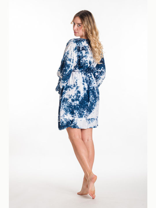 Rima Beachwear Γυναικείο Μακρύ Φόρεμα Παραλίας Μπλε