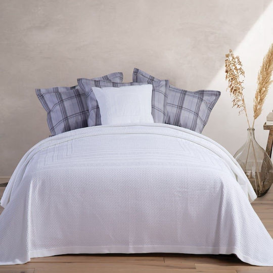Nef-Nef Homeware Decorative Pillow Case Bernard made of 100% Cotton White 50x50cm