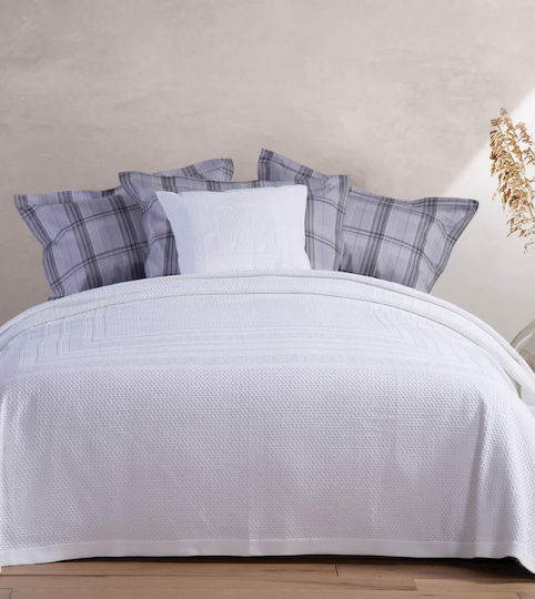 Nef-Nef Homeware Decorative Pillow Case Bernard made of 100% Cotton White 50x50cm