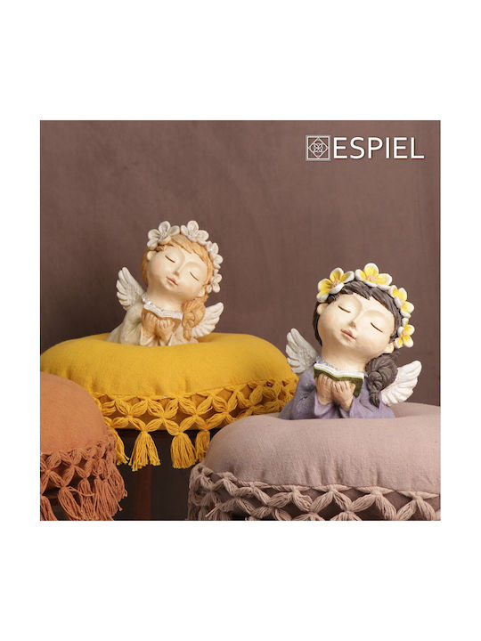 Espiel Sofa-Kissen aus 100% Baumwolle Gelb 46x46cm.