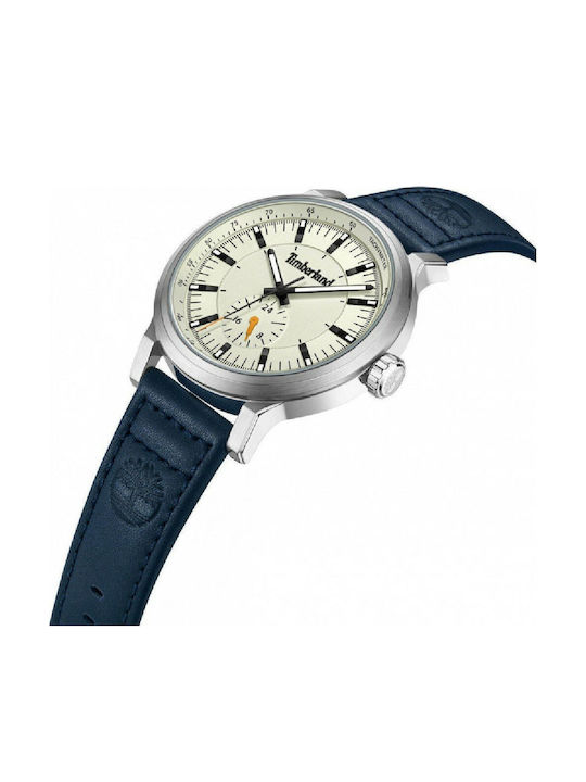 Timberland Discoll Men's Watch 46mm Battery with Blue Leather Strap
