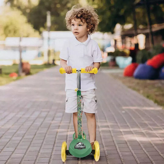 AS Scuter Copii Plus Jurassic World 3 Roți Pentru 3+ Ani Verde