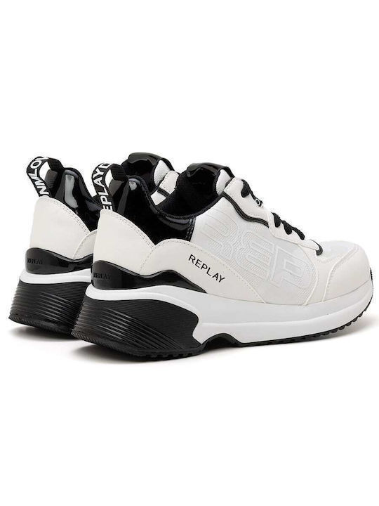 Replay Logo Damen Sneakers Weiß