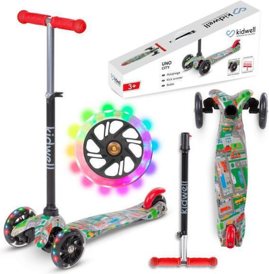 Kidwell Kids Scooter Foldable Uno 3-Wheel for 3+ Years Multicolour