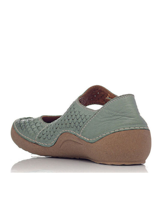 Pantofi balerini pentru femei in Verde Culori