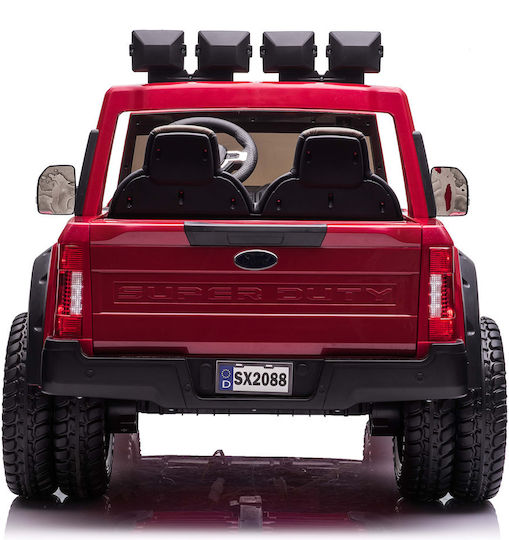 Ford Super Duty 4x4 Două Locuri Cu Telecomandă Licențiat 24 Volt Roșie