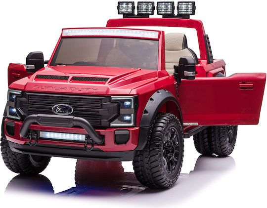 Ford Super Duty 4x4 Două Locuri Cu Telecomandă Licențiat 24 Volt Roșie