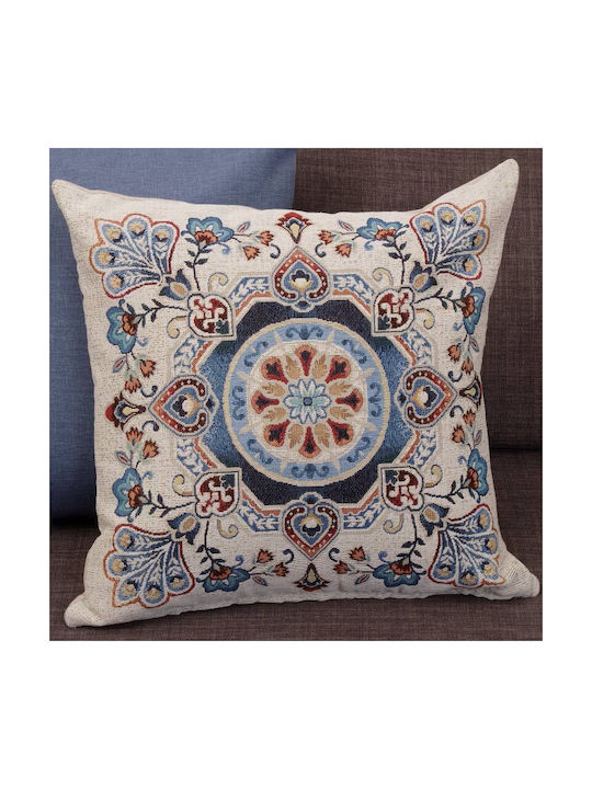 Sette Colori Sette Colori Dekorative Kissenbezug Morena Blau 45x45cm