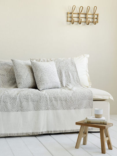 Nima Sofa Cushion Basida 100 Percent Cotton Gray 45x45cm