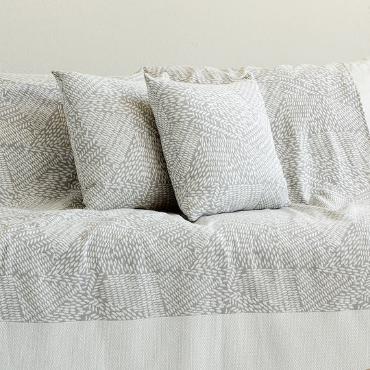 Nima Sofa Cushion Basida 100 Percent Cotton Gray 45x45cm