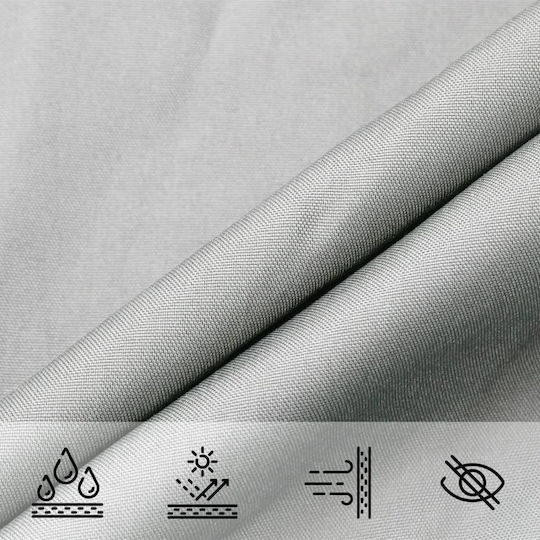 vidaXL Square Shade Sail Gray with PU Coating 4x4m