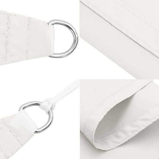 vidaXL Triangle Shade Sail White with PU Coating 5x7m