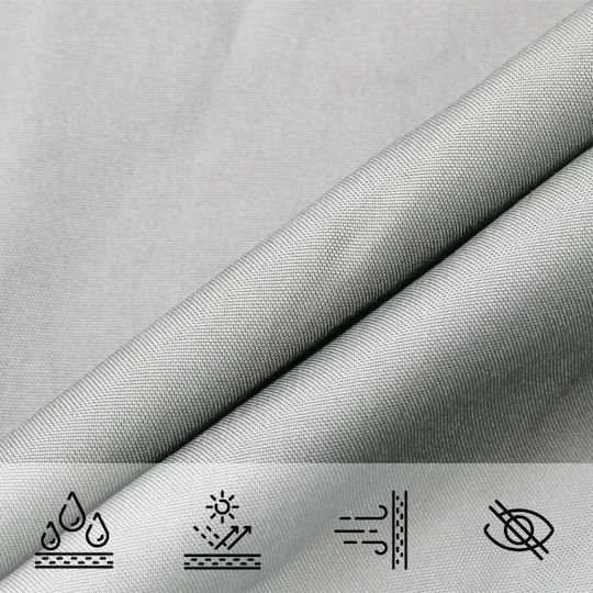 vidaXL Square Shade Sail Gray with PU Coating 2x2m