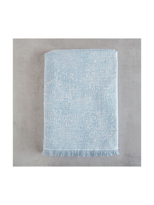 Rythmos Decorative Pillow Case Canda From 100% Cotton Light Blue 40x40cm