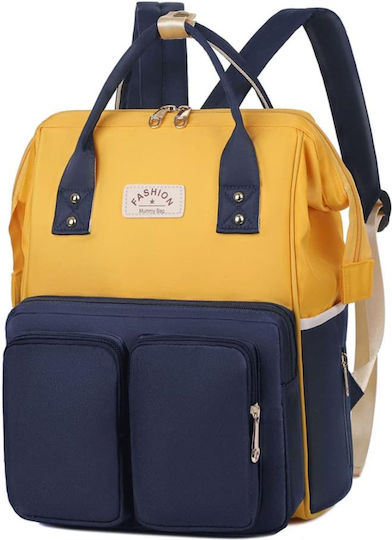 Quasar Wickeltasche Krankenhaus Rucksack Yellow-Navy 37x27x16cm.