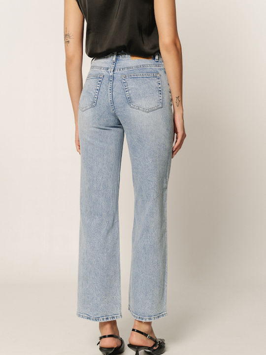 Edward Jeans High Waist Women's Jean Trousers in Palazzo Fit