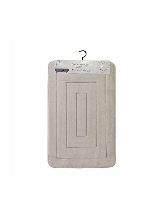 Ankor Bath Mat Memory Foam 827411 Beige 80x50cm